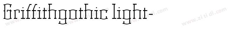 Griffithgothic light字体转换